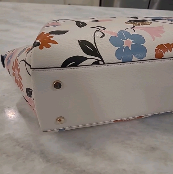 Kate Spade- Avenue Floral Garden Medium Satchel (Multicolor 🩵🩷) - Picture 10 of 15